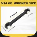 8-Inch Double Ended Valve Wheel Wrench,Durable Cast Steel Hand Tool for Smooth Valve Opening & Closing,Protects Handwheels from Damage - Ideal for Fire Riser Drains (1/2" and 21/32"). 