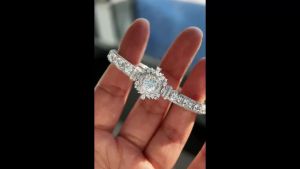 QIBAOKU Luxury Moissanite Open Bangles 925 Sterling Silver GRA Certified Lab Diamonds Bracelets for Women Party Jewelry Gifts
