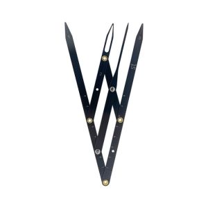 Pengukur Posisi Alis Lipat Penggaris Alis Eyebrow Reusable Warna Emas Hitam Untuk Balance Sulam Alis