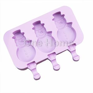 แม่พิมพ์ไอศกรีมซิลิโคนสีม่วง ซิลิโคนพิมพ์ทำอาหาร แม่พิมพ์ทำไอติม รูปการ์ตูน food grade plasticIce cream mold