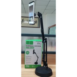 ขาตั้ง Tablet Tripod Floor Stand ปรับได้ 360องศาใช้กับ Tablet iPad ปรับระดับได้ 70-140 ซ.ม. แข็งแรง ทนทาน เหมาะสำหรับดูหนัง น้ำหนักเบา พกพา