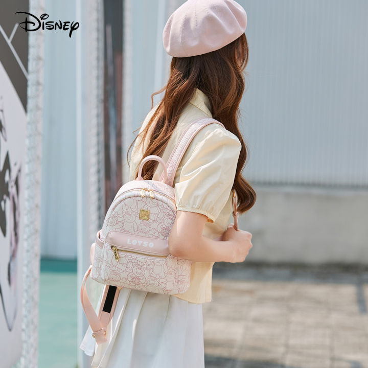 Disney's%20official%20authentic%20strawberry%20bear%20series%20coated%20canvas%20printed%20old%20flower%20PVC%20backpack%20mini%20women's%20wear%20-%20Image%207