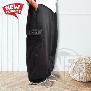 Celana panjang Cargo loose pria gombrong panjang baggy skena gombrang