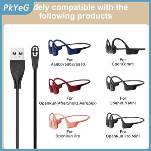 PkYeG Tai nghe USB Type-C nhanh chóng sạc cáp cho shokz AS800 s803 S810 openrun xương dẫn Tai nghe Tai nghe Sạc Bộ chuyển đổi