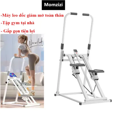 Máy tập thể dục leo núi đa năng M037 cao cấp Máy leo bậc thang tại nhà gấp gọn khung thép có đồng hồ bấm giờ đi kèm