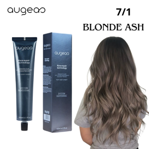 Augeas Kera-Repair Hair Color Cream Profesional Permanent 100 ML Cat Rambut Keratin Ultra Ash Blonde