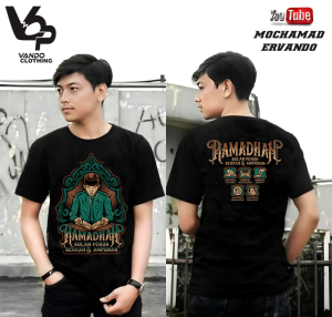 Vando Kaos Ramadhan Penuh Berkah & Ampunan Hari Raya Idul Fitri Lengan Pendek Cotton Combed 30s