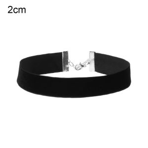 UNIITY Có thể điều chỉnh Tao nhã Cổ điển Choker nhung Ruy băng màu đen Chuỗi hạt Gothic