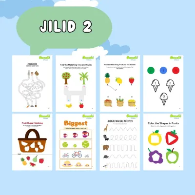 WORKSHEET 50 LEMBAR KERJA BERWARNA UNTUK AKTIVITAS ANAK BUKU CODING PAUD TK EDUKASI USIA 2-6 TAHUN