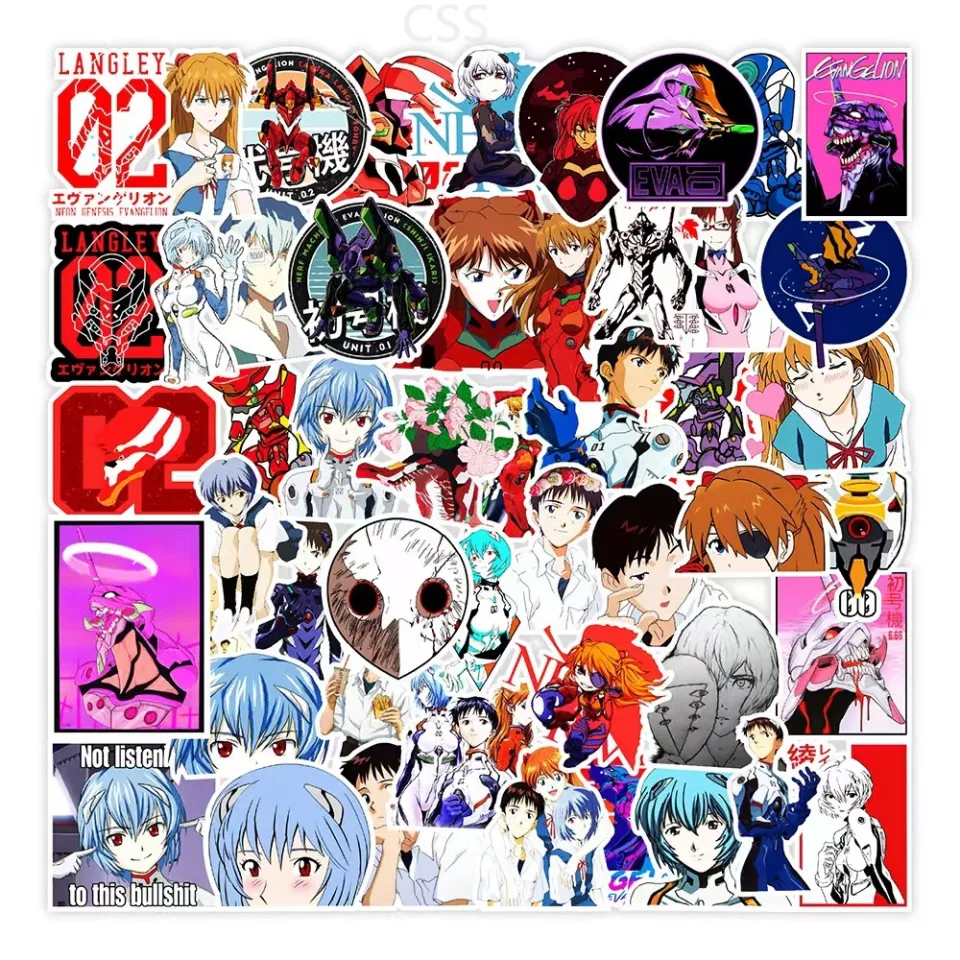 50Pcs/Set EVA Anime Waterproof Stickers NEON GENESIS EVANGELION Graffiti  Sticker Good Quality | Lazada PH