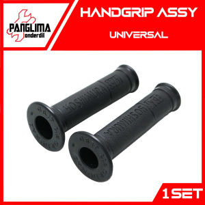 Handgrip Motor Yoshimura Honda-Yamaha-Suzuki-Kawasaki Hitam Polos Handpad-Handfat Handle Grip-Pad-Fat Karet-Sarung Gas Universal