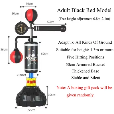 5 In 1 Professional Boxing Bag Heavy Stand Punching Bag With 360 Reflex Bar Fitness Boxing Equipment
