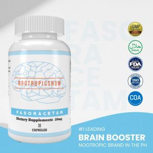Fasoracetam 20mg (30 capsules 30 servings) Nootropic Brain Booster Memory Anxiety Depression Support Relaxation Supplement Pure Original Not Fake Learning Stress Reduction Mental Stamina Alertness Emotional Stable Stability
