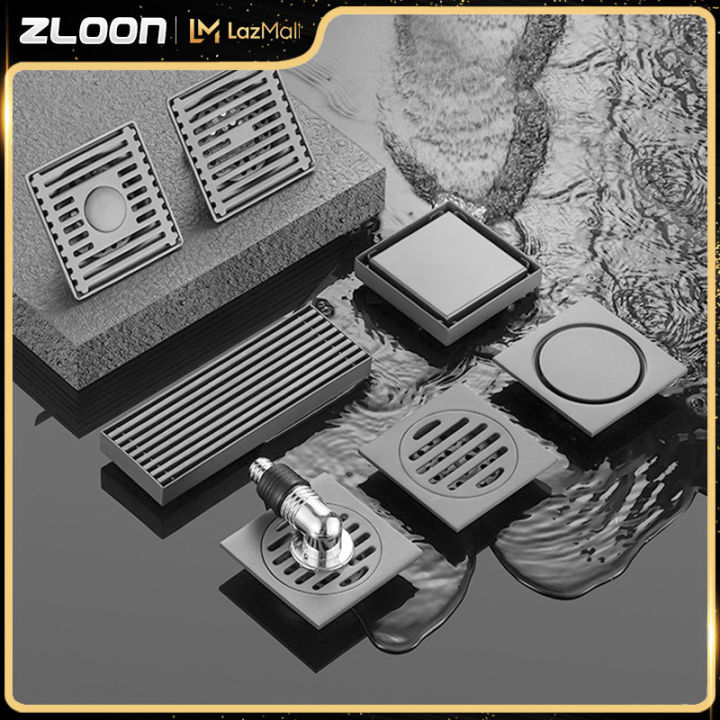 ZLOON Stainless Steel Floor Drain Brass AntiOdor Drain Cover Washing
