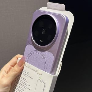 For Xiaomi 17 15 Ultra Case Matte PU Leather Electroplating PC Lightweight Hard Cover For Mi 15 Ultra Shell Non-Slip