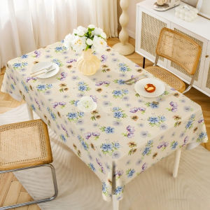 Premium PVC Tablecloth European Floral Waterproof Oilproof Non Slip Long Lasting For 4/6/8/10 Seats Rectangular Square Tables Home Party Tablecloth