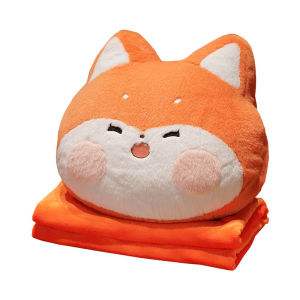 Hodepart หมอนตุ๊กตาผ้าห่ม หมอนผ้าห่มตุ๊กตา ลายสัตว์น่ารัก มีผ้าห่มในตัวทุกรุ่น ตุ๊กตาหมอนผ้าห่ม มีซุกมือ หมอนในรถ เนื้อผ้านาโน