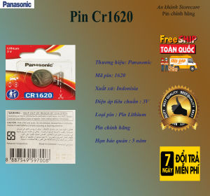 Pin CR1620 Panasonic made in Indonesia