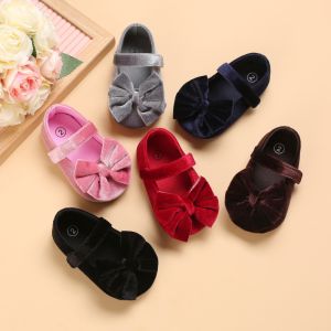 Womens baby shoes one year old newborn girls shoes bow cute non-slip sneakers baby soft-soled shoes 0-18 months