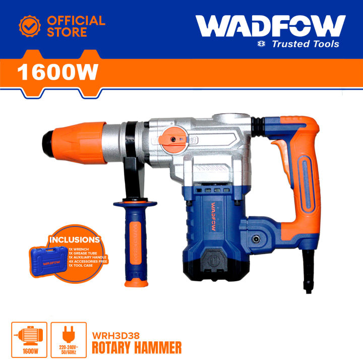 Wadfow Industrial 1600w Rotary Hammer Drill Chipping Gun Chipping