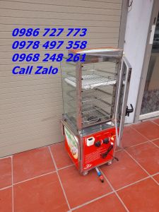 Tủ hấp bánh bao 5 tầng di động có bánh xe di động siêu tiện dụng