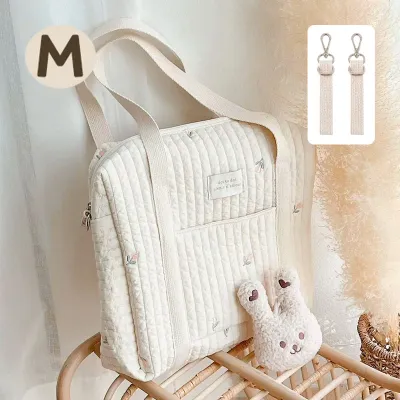 Hamshmoc Multi-Function Baby Diaper Bag Organizer Portable Infant Diaper Tote Pouch Large Capacity Shoulder Storage Handbag with Stroller Hook for Baby Mother Travel