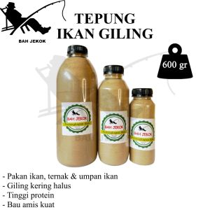 Tepung Ikan giling halus untuk bumbu masakan & umpan pancing ikan (600gr)