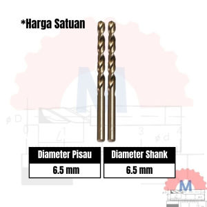 Drill bit HSS Cobalt M35 Mata Bor besi kobalt 1mm - 10mm