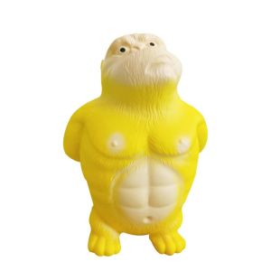 PANG8 Orangutan Squeeze Vent Gorilla Slow Rebound Yellow Soft Glue Gorilla Toys Monkey Toy Stretch Squeezing Monkey Toys Adults Gifts