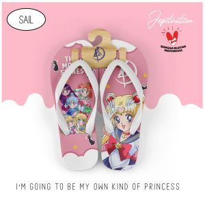 [SANDAL JEPIT V2] Sailormoon disney princess (SAIL) JEPITNATION Sendal Jepit Cowo Pria Wanita Perempuan Dewasa Anak Balita Sandal Santai Sendal Spons Bukan Karet flip flop Antislip dijamin v2