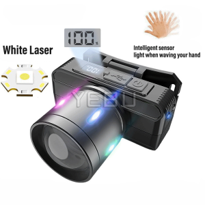 Versatile Super Bright Headlamps LED Headlight Rechargeable Head Lighting Waterproof Light Headlamp Intelligent control sensing function 3 modes to switch Fishing Hunting Camping Lampu Kepala 100000W