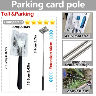 Card Holder Skyblue 60CM TNG Extender Stick With Car Pass Touch Card Holder And Go For Toll Kereta 车