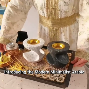 Decorative Frankincense Burners For Home Office with Storage Compartment Middle Eastern Styles Incenses Holder Stove