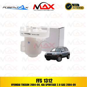 FFS 1312 FLEETMAX Fuel Filter for Hyundai Tucson and Kia Sportage 2.0 Gas 2004-2009