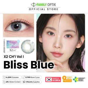 X2 Chi Vol I Bliss (Blue) Monthly Softlens Warna
