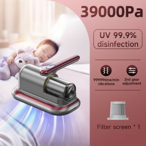 39000PA Dust Mite Vacuum Cleaner UV Light 99% Sterilization for Bedding Pillow Wireless Mite Removal 除蟎儀