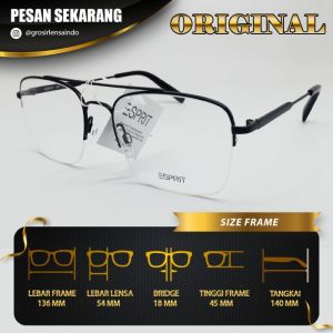 FRAME KACAMATA ORIGINAL PRIA/WANITA ESPRIT ET21022 HALF FRAME AVIATOR