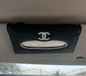 Tempat tisu Car Visor Mobil Model Jepit Kotak tissue Mobil Bahan kulit