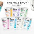 The Face Shop Solution Double Up Facial Mask Sheet Mask Korean Masker Muka Korea Hydrating Mask 20g. 