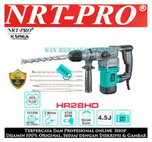 NRT PRO HR 28 HD Bor Bobok Rotary Hammer Drill Jack Demolition Mesin HR28 HR 28
