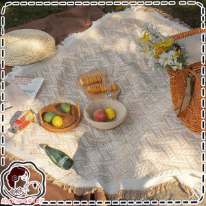 Dustproof Mat Camping Blanket Outdoor Picnic Cloth Tent Ground Pad Cotton Yarn Rectangle Sofa Pad Photo Background