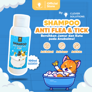 Clever Solutions - SHAMPOO ANTI FLEA & TICK (Shampoo Kucing Anti Kutu dan Anti Jamur Septimax Shampoo Kelinci Anjing Anabul) [Racoon Miconazole]