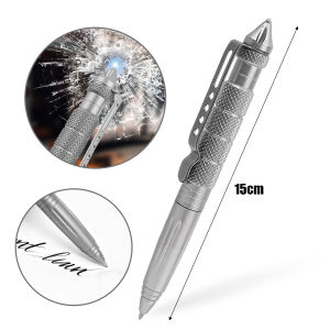 ที่เบรคเกอร์แก้วฉุกเฉินเครื่องมือเอาตัวรอดในอลูมิเนียมกลางแจ้งแคมป์ปิ้งปากกาทนทานอเนกประสงค์