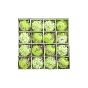 NALANILI 16Pcs/set 16 chiếc Đồ trang trí  Giáng sinh 6 cm Tơ lụa Đồ trang trí treo Ngày nghỉ Kiểu treo Đồ trang trí cây thông Noel Tiệc Giáng Sinh