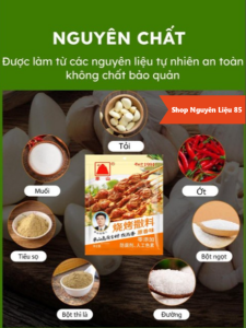 Bột Gia Vị Ướp Thịt Nướng Đặc Sản Vân NamGia Vị Rắc Nướng Đường Phố TQ siêu thơm ngon (Gói 100G)