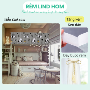 Rèm dán gác trọ che phòng trọ dán lan can trang trí phù hợp cho mọi đối tượng LIND HOM kèm dán + dây trang trí