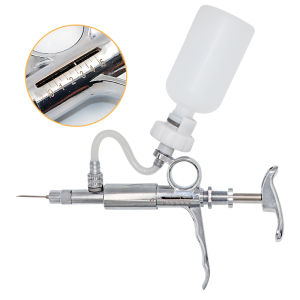 0.5-5ml Heavy duty Metal syringe Livestock Pig sheep Continuous syringe gun Veterinary Automatic Injection Equipment