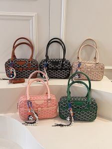 2025 กระเป๋าบาแกตต์ Goya ขนาดใหญ่ใหม่ ความจุสูง ลายฟันสุนัข goyard กระเป๋าสะพายไหล่ กระเป๋าบอสตัน