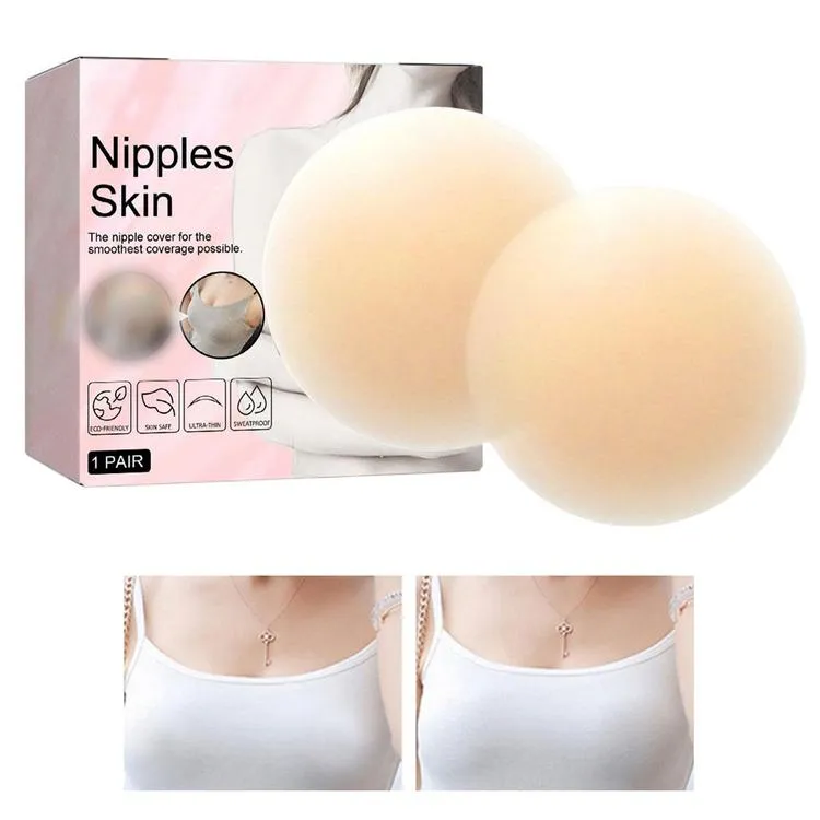 1 Pair Women Self Adhesive Strapless Sticky Bra Breast Lift Nipple Cover Pad  Bras 