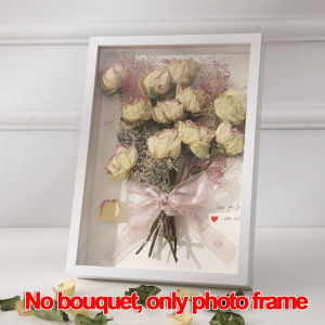 【1-3 Days Delivery】Flower Frame Hollow Art Box 3d Frame Dried Flowers Wooden Photo 3cm Depth Nordic